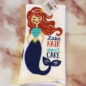 Mermaid Kitchen Towels Two Pk NWT %100 Cotton